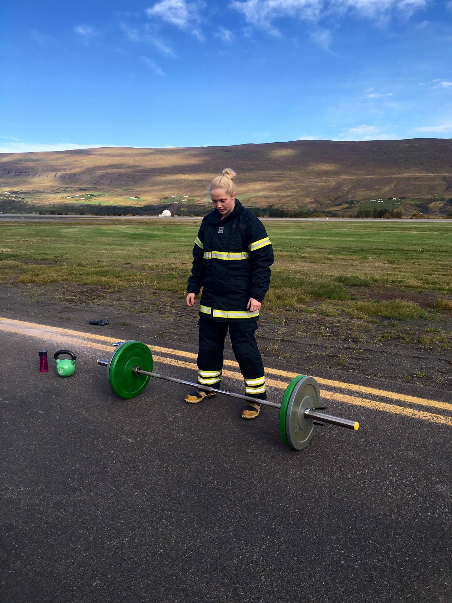 Eydís gerði crossfit-æfingu í slökkviliðsgalla: „Aldrei svitnað jafn mikið“