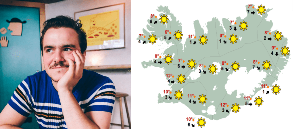 Vilhelm Neto lýsir íslenska veðrinu fullkomlega í þessu hlægilega myndbandi