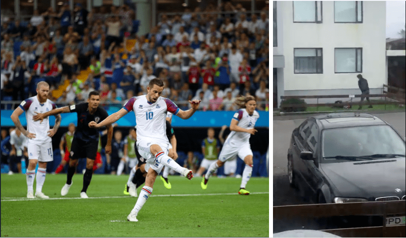 Slógu garðinn meðan Ísland spilaði við Króatíu