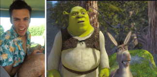 Sjáðu geggjaða Shrek-eftirhermu sem varð til í langri bílferð
