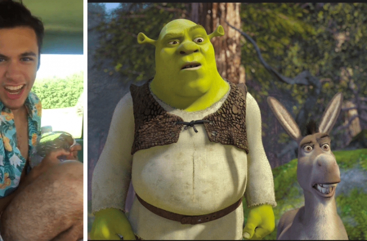 Sjáðu geggjaða Shrek-eftirhermu sem varð til í langri bílferð