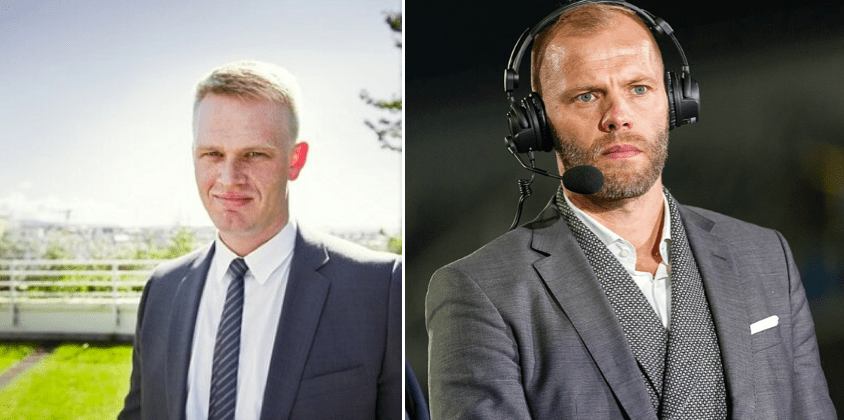 Eiður Smári rifjaði upp gamla takta og fór illa með Hjörvar Hafliðason sem svarar fyrir sig: „Endilega sýndu liðum í heitum löndum þessa vörzlu!“