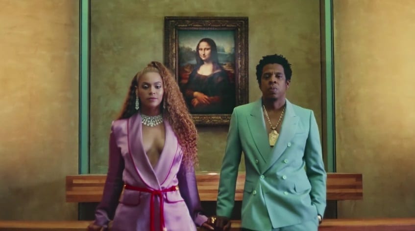 Beyoncé og Jay-Z festust uppi á sviði á tónleikum um helgina