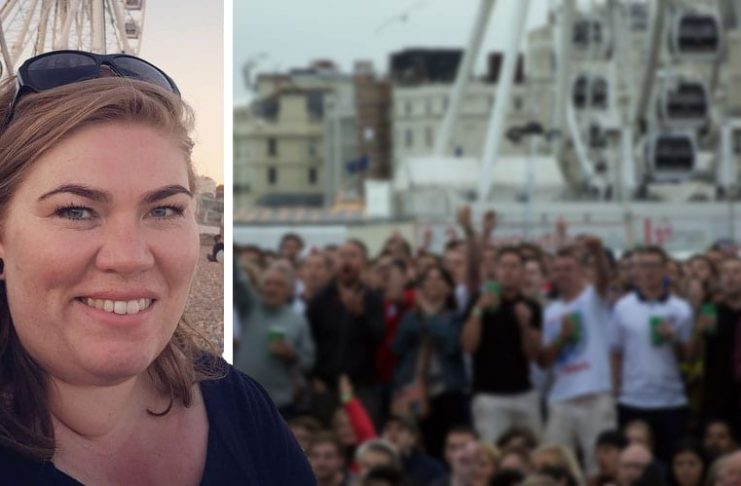 Fótboltabullurnar í Brighton komu Maríu á óvart: „Almennt var fólk bara hresst og glaðlynt“