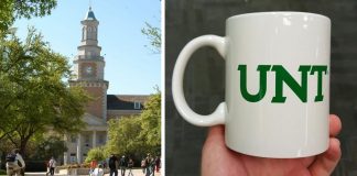 Þessi bolli frá háskólanum í norður-Texas er að kæta internetið