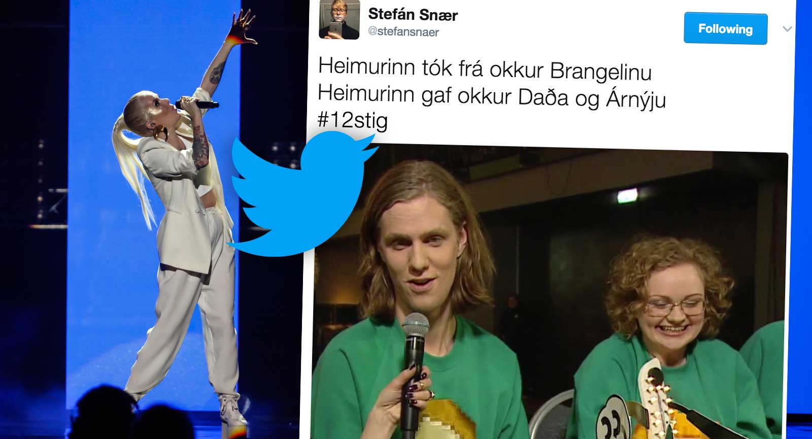 Grínkeppnin á Twitter var á yfirsnúningi yfir Eurovision: „Heimurinn gaf okkur Daða og Árnýju“