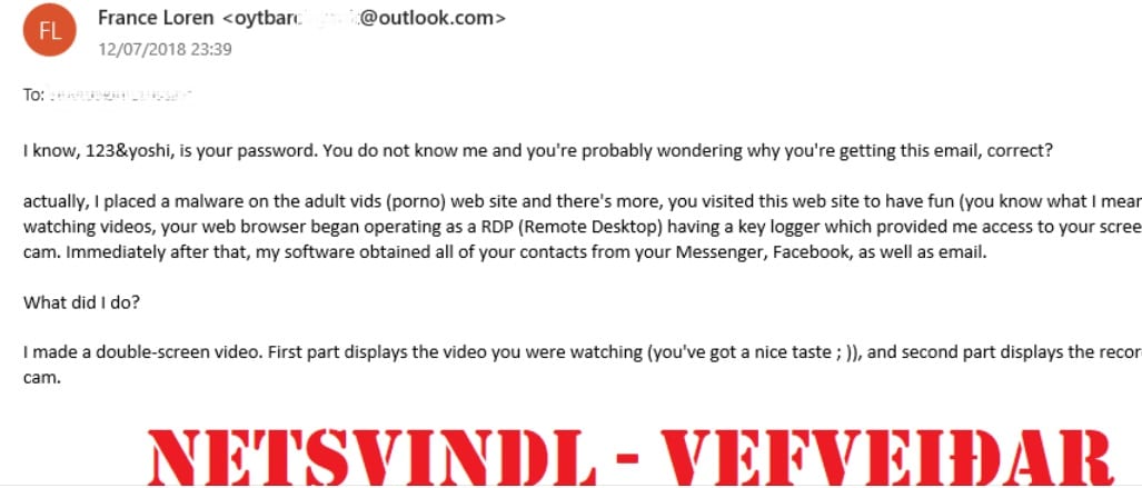 Lögregla varar við svikapóstum: Hóta að birta myndbönd af fólki að skoða klámsíður