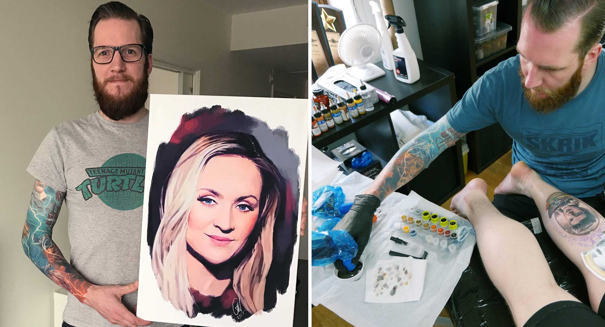 Kom Ragnhildi Steinunni á óvart og málaði af henni mynd: „Mig langaði bara svo að þakka fyrir mig“