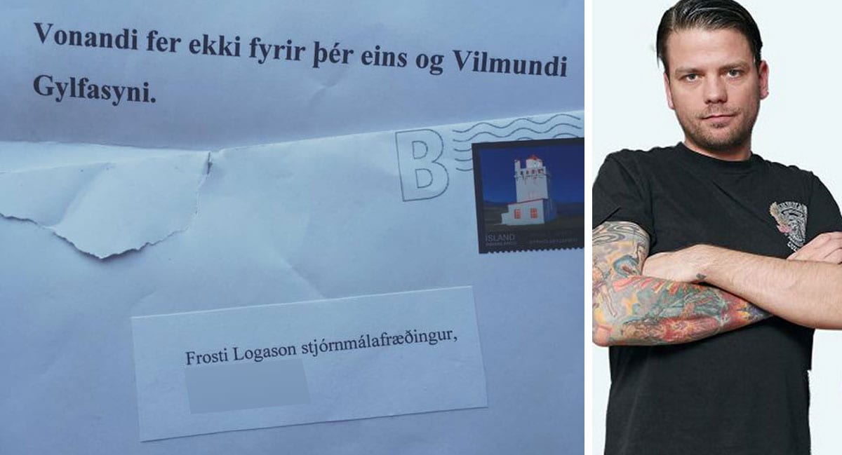 Frosti fékk óhugnanlegt bréf í pósti: „Vonandi fer ekki fyrir þér eins og Vilmundi Gylfasyni“