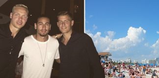 Alfreð Finnbogason og Kolbeinn Sigþórsson slaka á í Miami eftir stórkostlegt Evrópumót