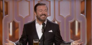 Ricky Gervais tók bransann í gegn á Golden Globe