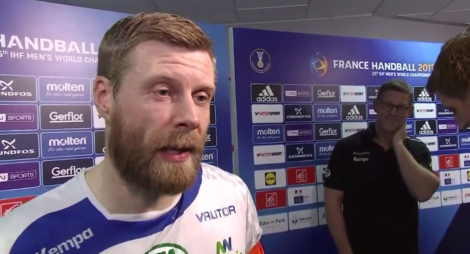 Myndband: Pirraður Guðjón Valur lætur Þorkel á RÚV heyra það: „Ekki byrja á þessu“