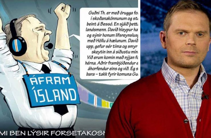 Gummi Ben lýsir forsetakosningunum í skopmynd Morgunblaðsins