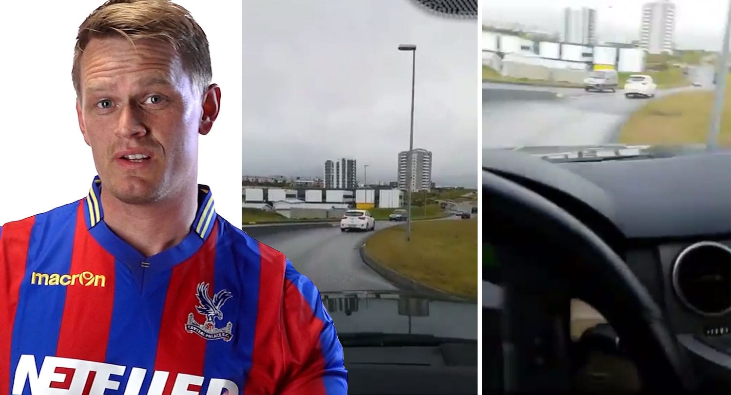 Myndband: Hjörvar Hafliða sýnir fólki hvað gerist þegar það sendir Snapchat og keyrir