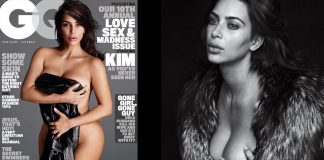 Kim Kardashian situr nakin fyrir í GQ