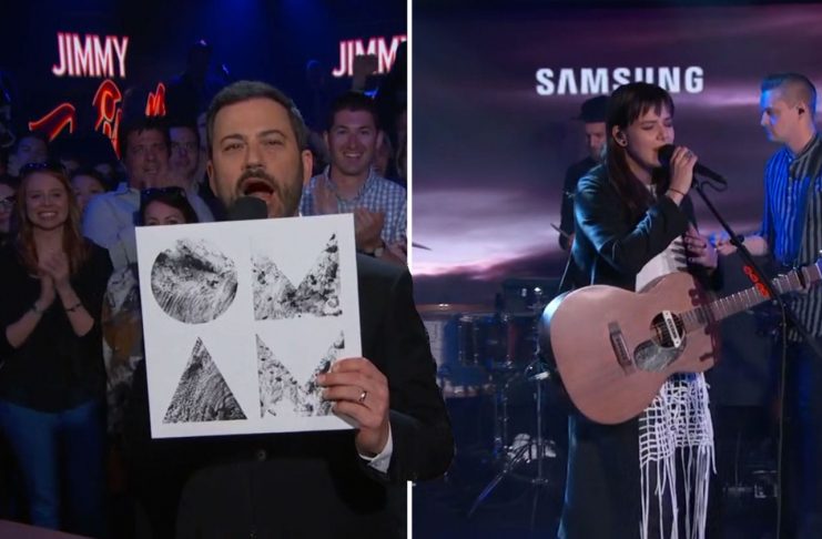 Of Monsters and Men kom fram í beinni útsendingu hjá Jimmy Kimmel