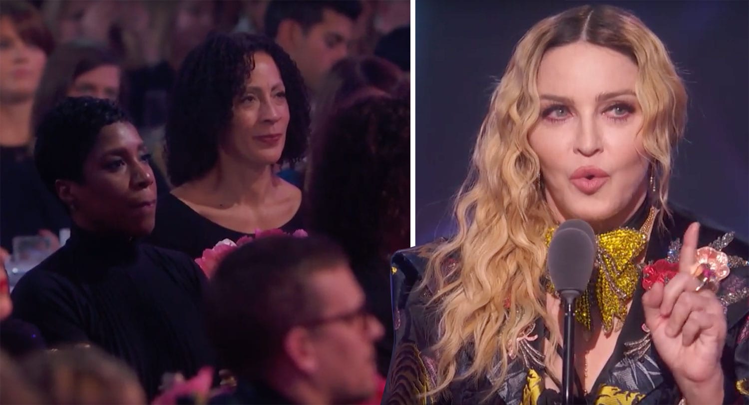 Ekki þurrt auga í salnum þegar Madonna flutti kraftmikla ræðu um karlrembu og femínisma í tónlist