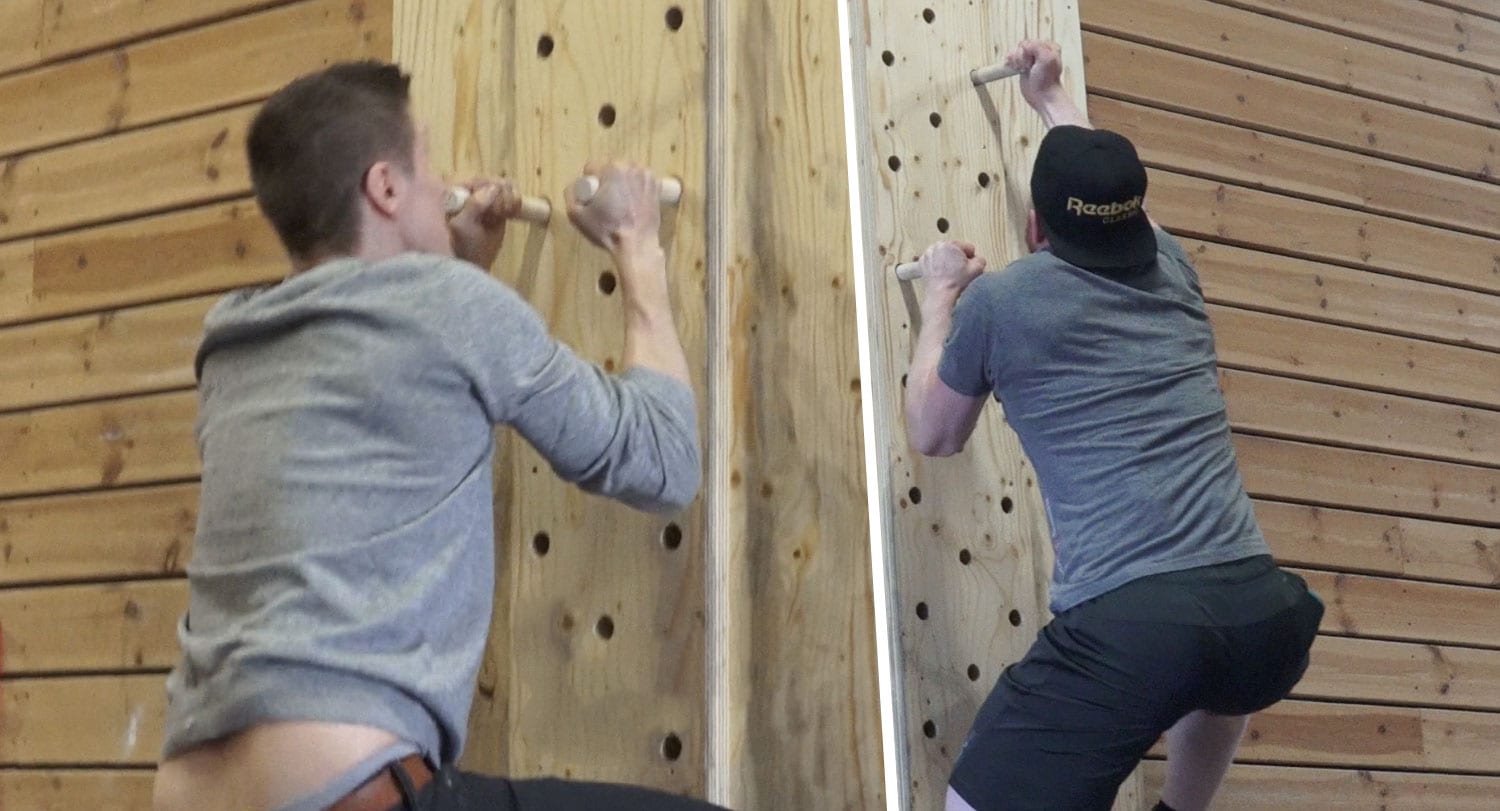 Skrifstofumaður skorar á CrossFit-meistara í „pegboard“-keppni