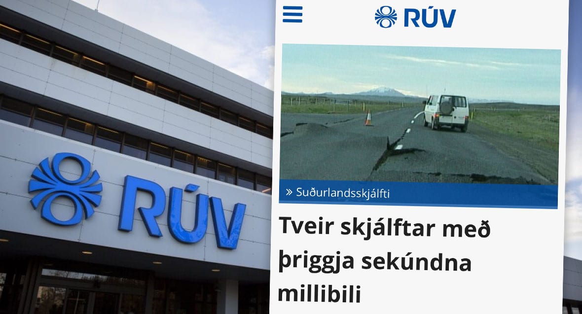 Lesendum brá þegar RÚV rifjaði upp tíu ára gamla frétt um Suðurlandsskjálftann