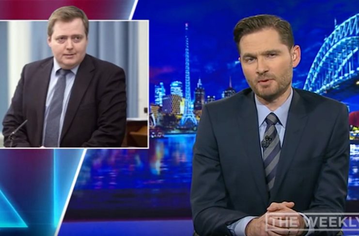 Ástralskur sjónvarpsþáttur gerir grín að Sigmundi Davíð: „Kenndu konunni um og hlauptu!“