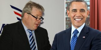Sigurður Ingi borðar kvöldverð með Barack og Michelle Obama í Hvíta húsinu