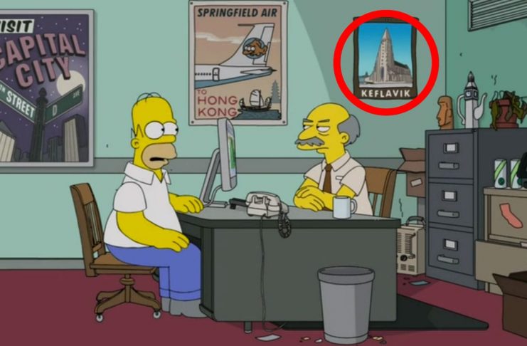 Teiknarar Simpson-fjölskyldunnar halda að Hallgrímskirkja sé í Keflavík