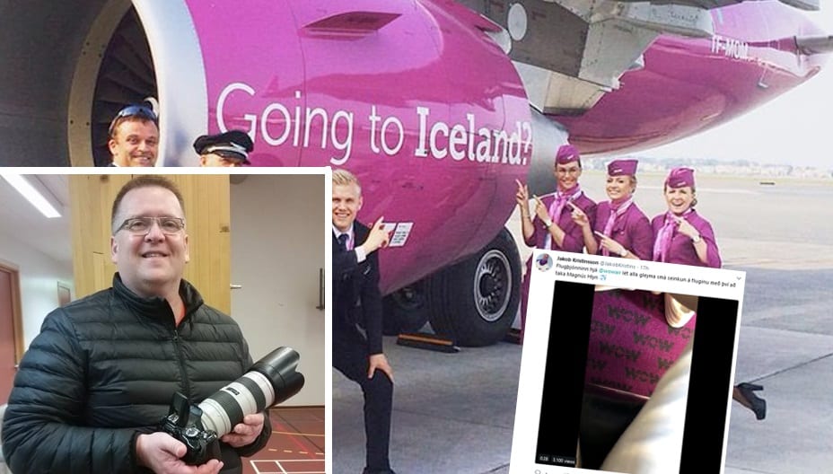 Flugþjónn Wowair lét farþega gleyma seinkun með því að leika Magnús Hlyn