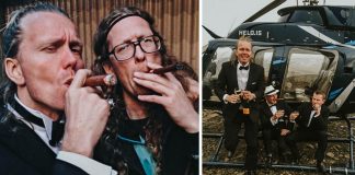 Steinarr Lár mætti á þyrlu í veislu í Bíó Paradís