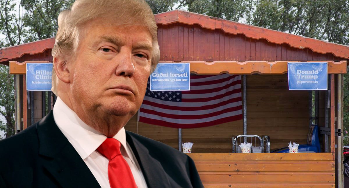 Donald Trump-ísinn var ekki vinsæll á ísdeginum í Hveragerði