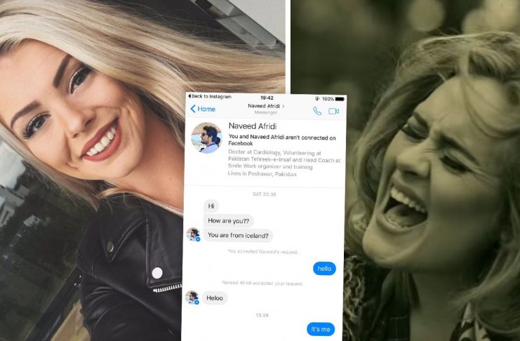 Vigdís vitnaði í Adele þegar ókunnugur maður hafði samband á Facebook: „Hello...“