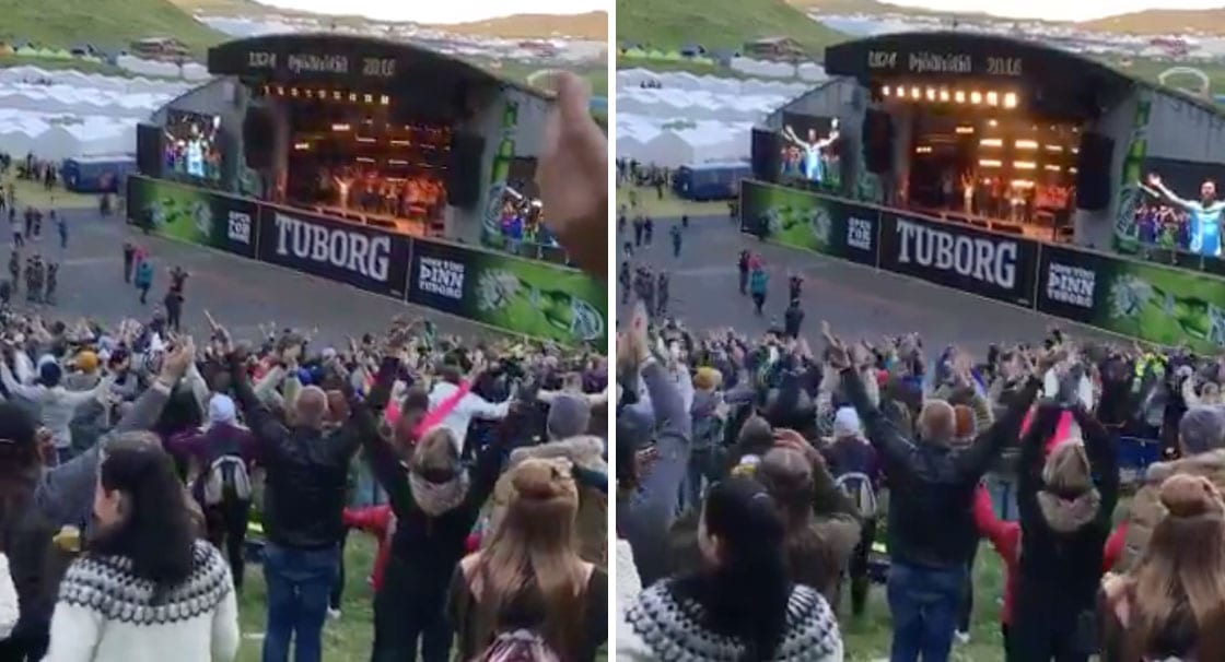 Ef þið voruð að velta fyrir ykkur hvort víkingaklappið yrði tekið í dalnum