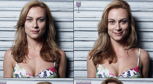 Þau fengu eitt VÍNGLAS eftir hverja mynd! - Sjáðu muninn á þeim!