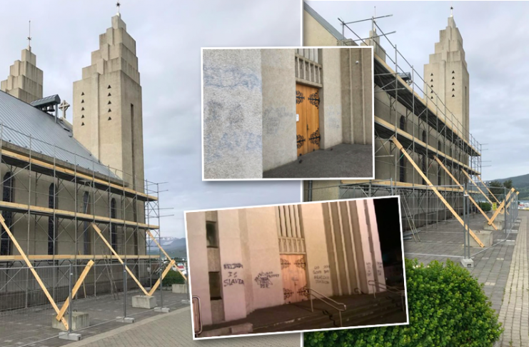 Viðgerðir á Akureyrarkirkju eftir skemmdarverk munu kosta um 18 milljónir króna