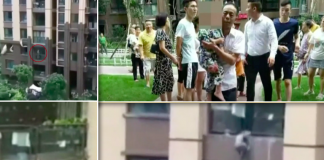 Vegfarendur björguðu dreng sem féll niður sex hæðir