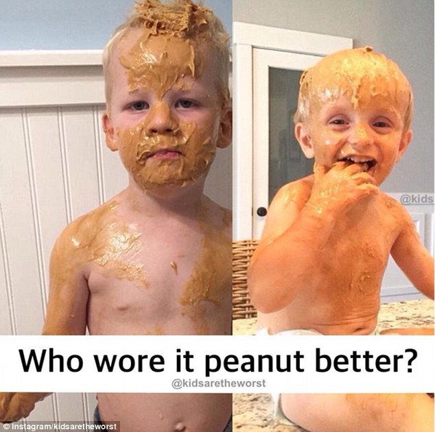 'Who wore it peanut better?' Peanut butter is fun to smear all over your body, just ask these two