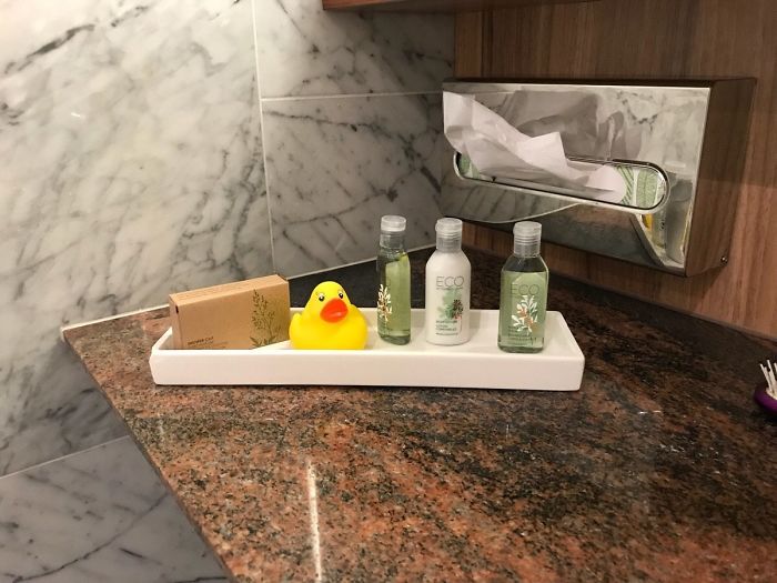 The Toiletries At My Hotel In Switzerland Included A Rubber Ducky