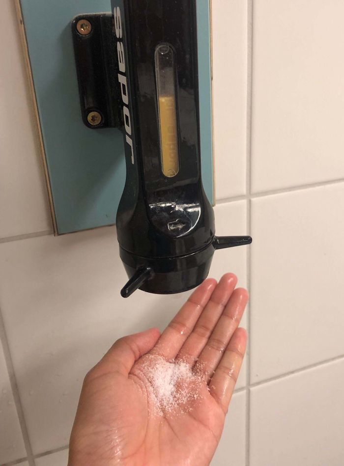 The Hostel I’m At Dispenses Soap Like Parmesan