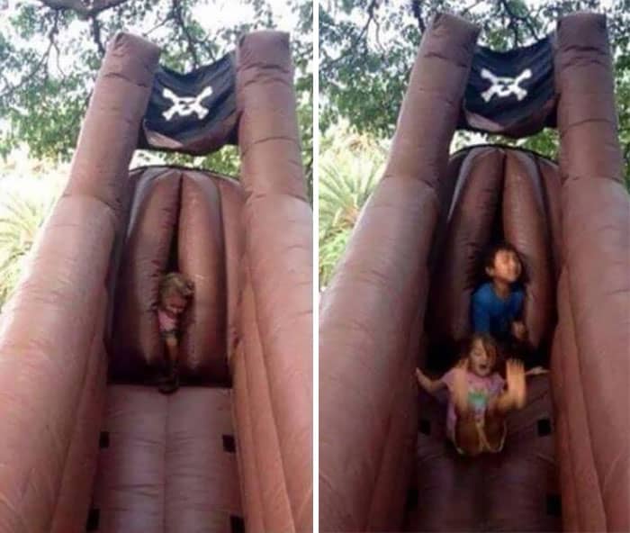 Amusing Epic Design Fails bouncy slide