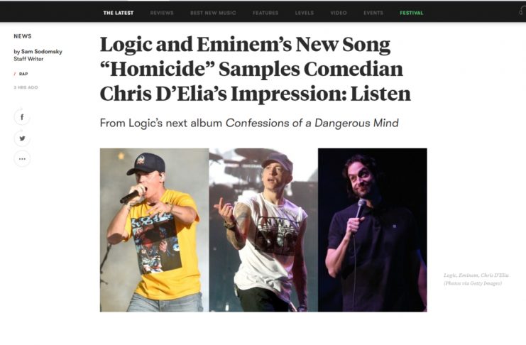 Eminem samplar eftirhermu sína: 