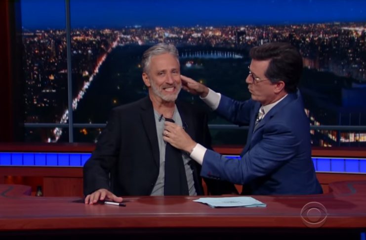 Jon Stewart með stutta endurkomu í The Late Show