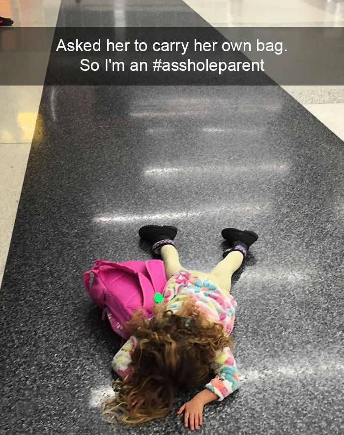 Asked Her To Carry Her Own Bag. So I'm An #assholeparent