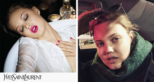 Cosmetics Brand Faces Without Makeup (22 pics)