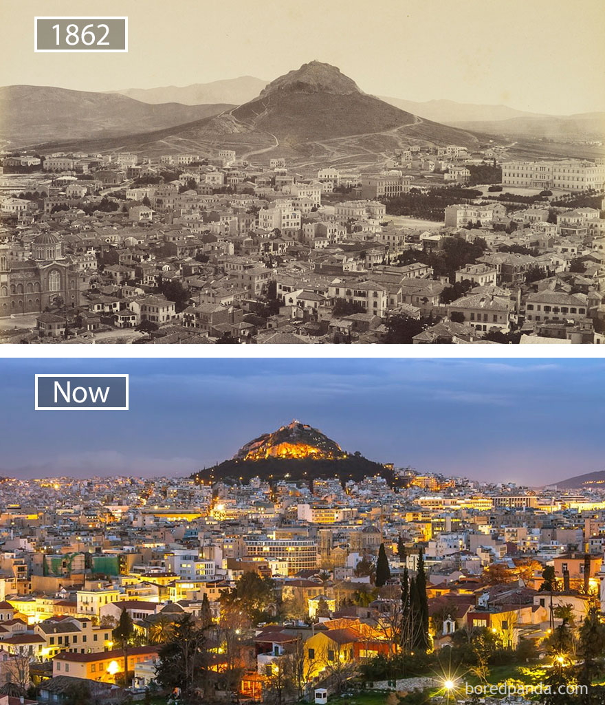 Athens, Greece - 1862 And Now