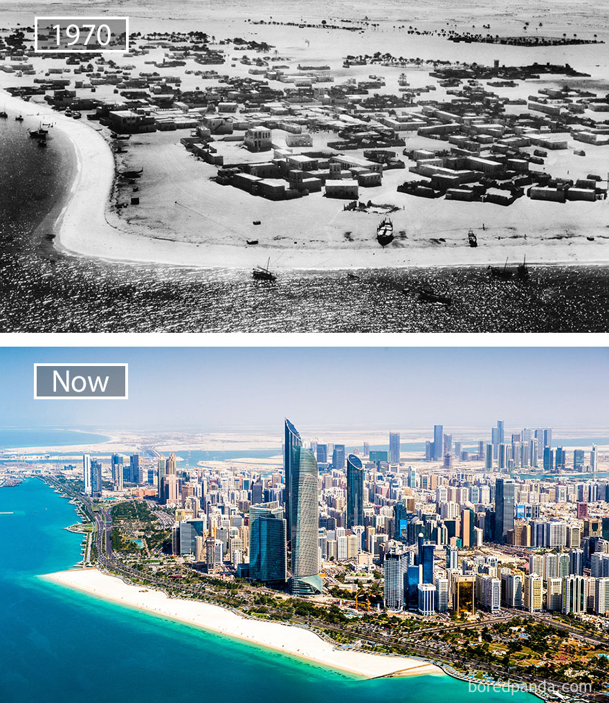 Abu Dhabi, United Arab Emirates - 1970 And Now