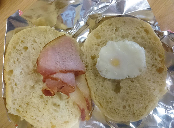 This Is What A £3.20 Bacon And Egg Roll From Edinburgh Airport Looks Like