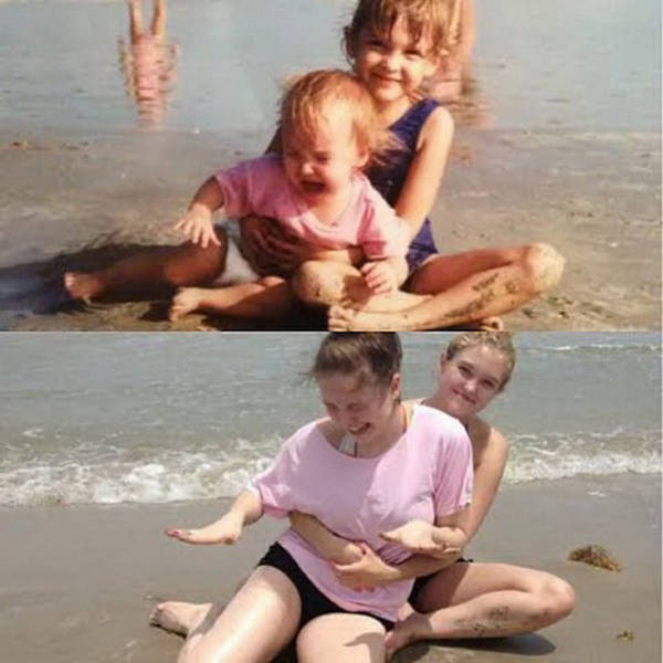 I Bet These People Had A Lot Of Fun While Recreating Their Childhood Photos