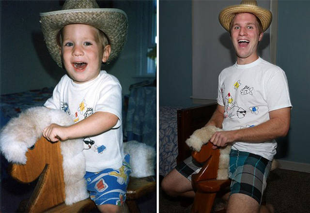 I Bet These People Had A Lot Of Fun While Recreating Their Childhood Photos