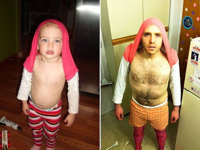 I Bet These People Had A Lot Of Fun While Recreating Their Childhood Photos