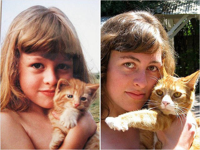 I Bet These People Had A Lot Of Fun While Recreating Their Childhood Photos
