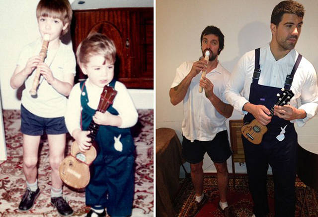 I Bet These People Had A Lot Of Fun While Recreating Their Childhood Photos